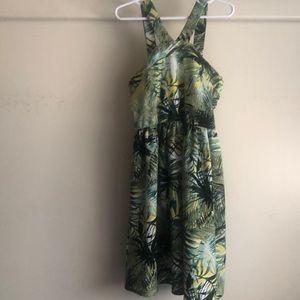 Tropical print dress